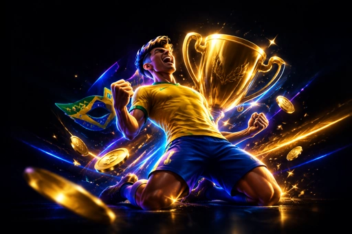 Estádio de futebol iluminado com placar de odds ao vivo do s63