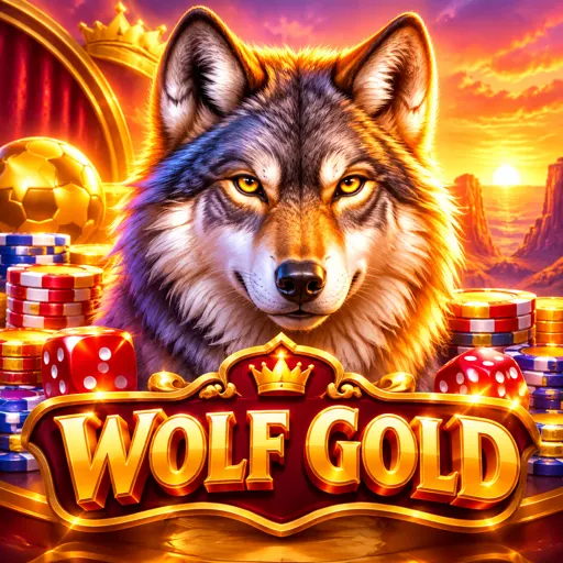 Card do slot Wolf Gold, com os jackpots fixos do deserto americano